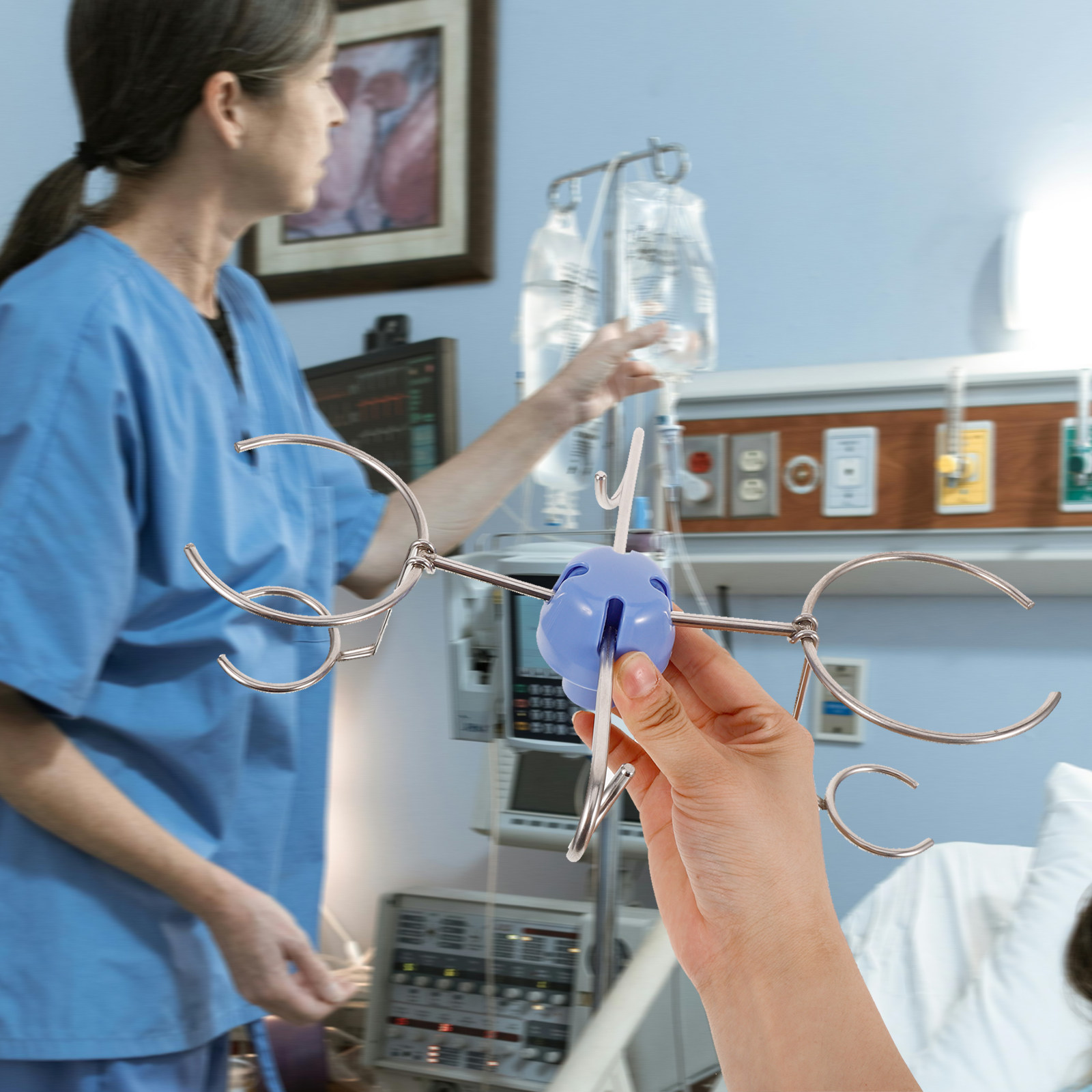 Iv Infusion Pole - Stainless Steel Infusion Stand Hook Durable