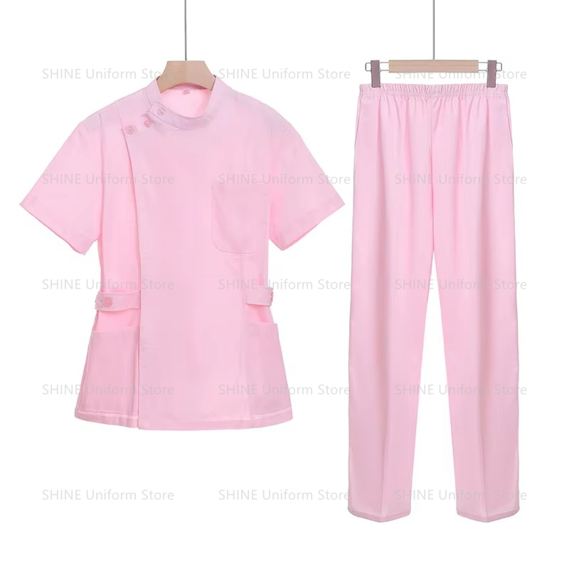 Pink Short Scrubs Set Nurse Do - Medical Lab Coats review and price