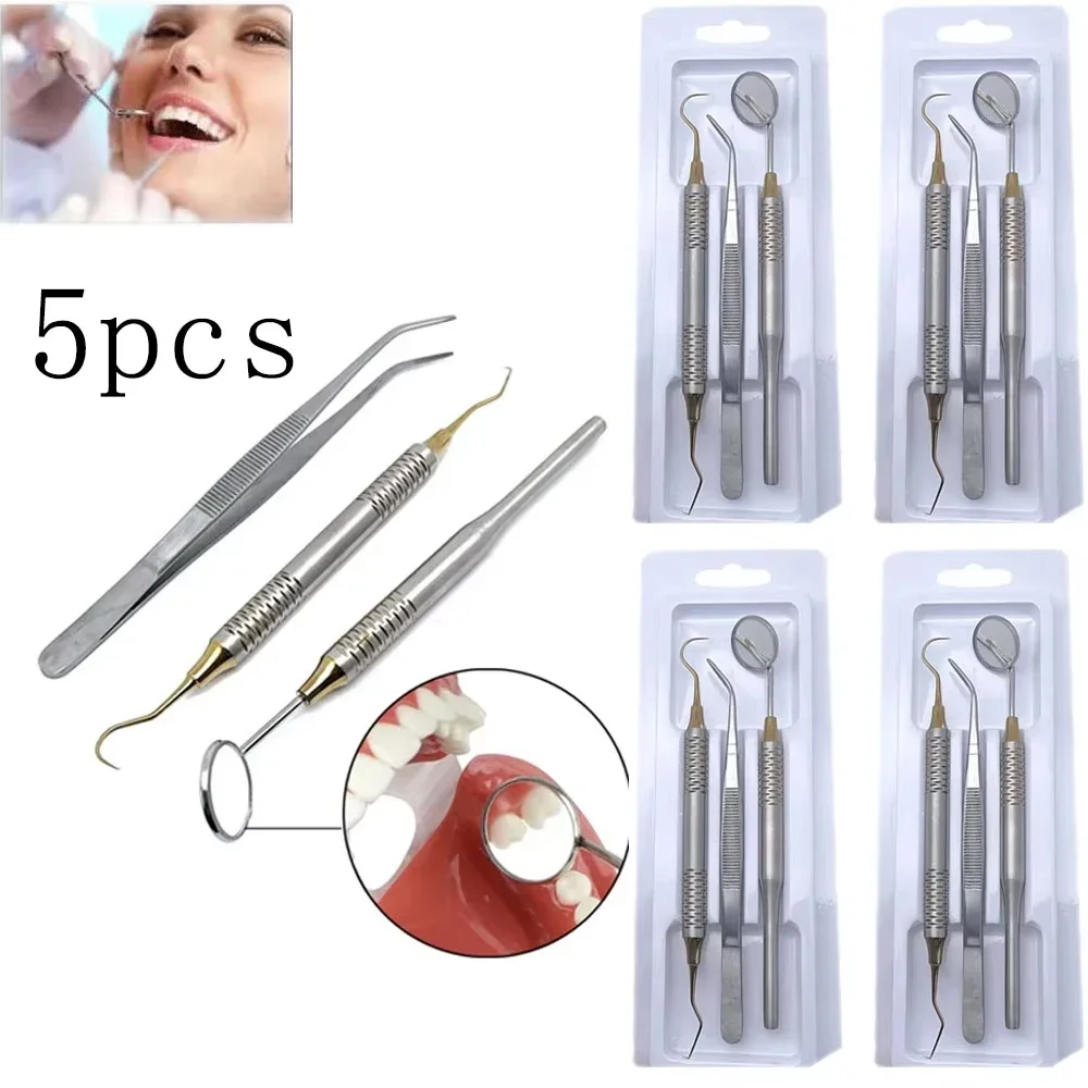 5pcs Dental Double Ended Mouth - Dental Mirror Probe review and price